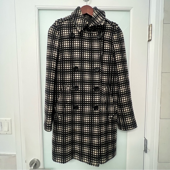 NWT Club Monaco black and white check coat - Picture 4 of 7